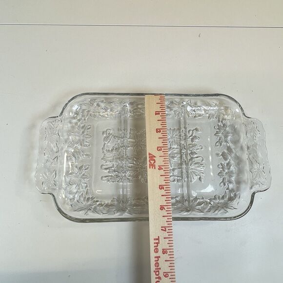 Fantasia Princess House Exclusive 3 Section Crystal Serving Dish Original Box534 - Picture 8 of 9